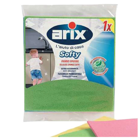 Trapo Paño Arix de celulosa natural, 100% biodegradable