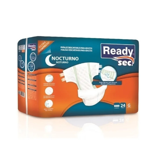 Pañales para adultos Ready Sec Nocturnos G - 24 unidades