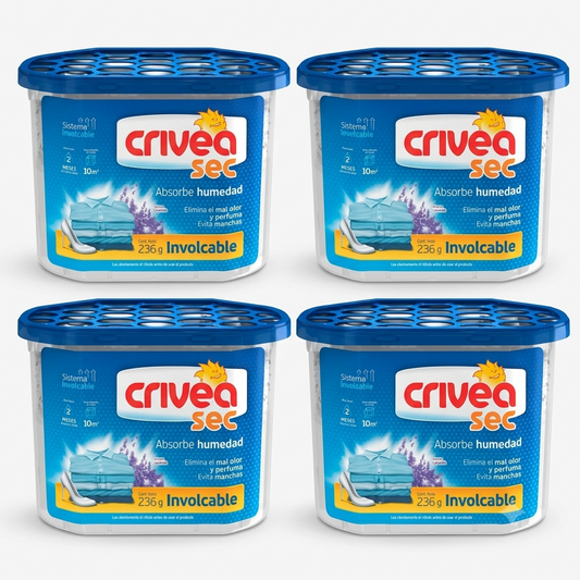 Pack x4 Absorbente de Humedad Involcable Crivea 236 g