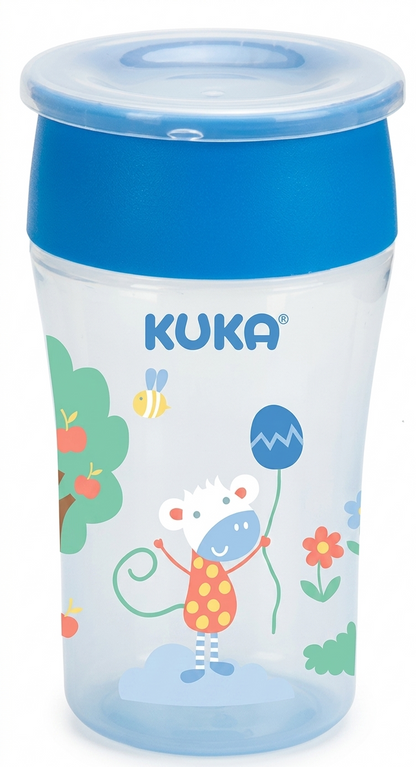 Vaso Infantil 360 Kuka Anti Derrame Azul