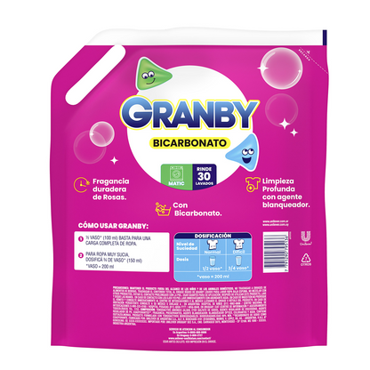 Jabón Líquido para Ropa Granby Rosas 3 Litros