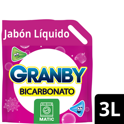 Jabón Líquido para Ropa Granby Rosas 3 Litros