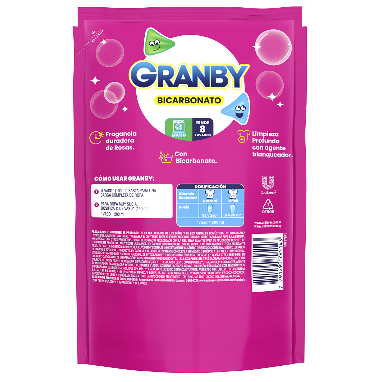 Jabón Líquido para Ropa Granby 800 ml