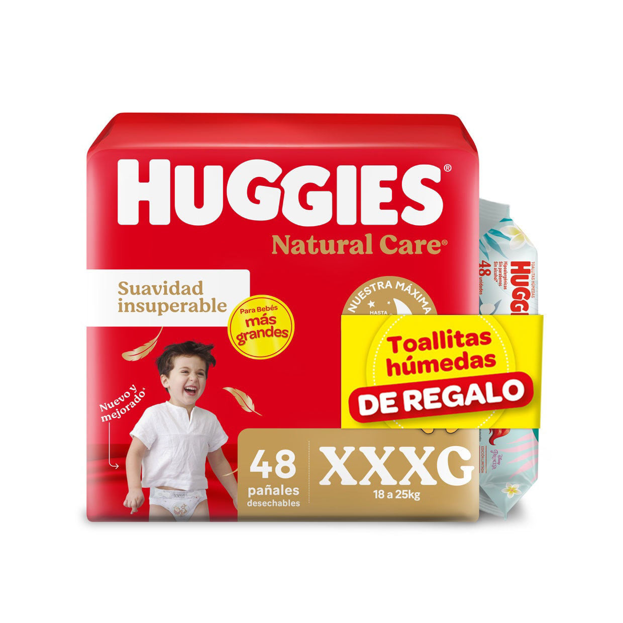 Pañales Huggies Supreme Care XXXG – 48 unidades + TH