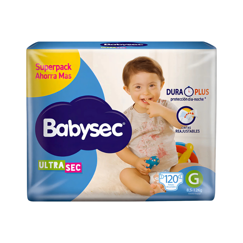 Pañales Babysec Ultra G - 120 unidades