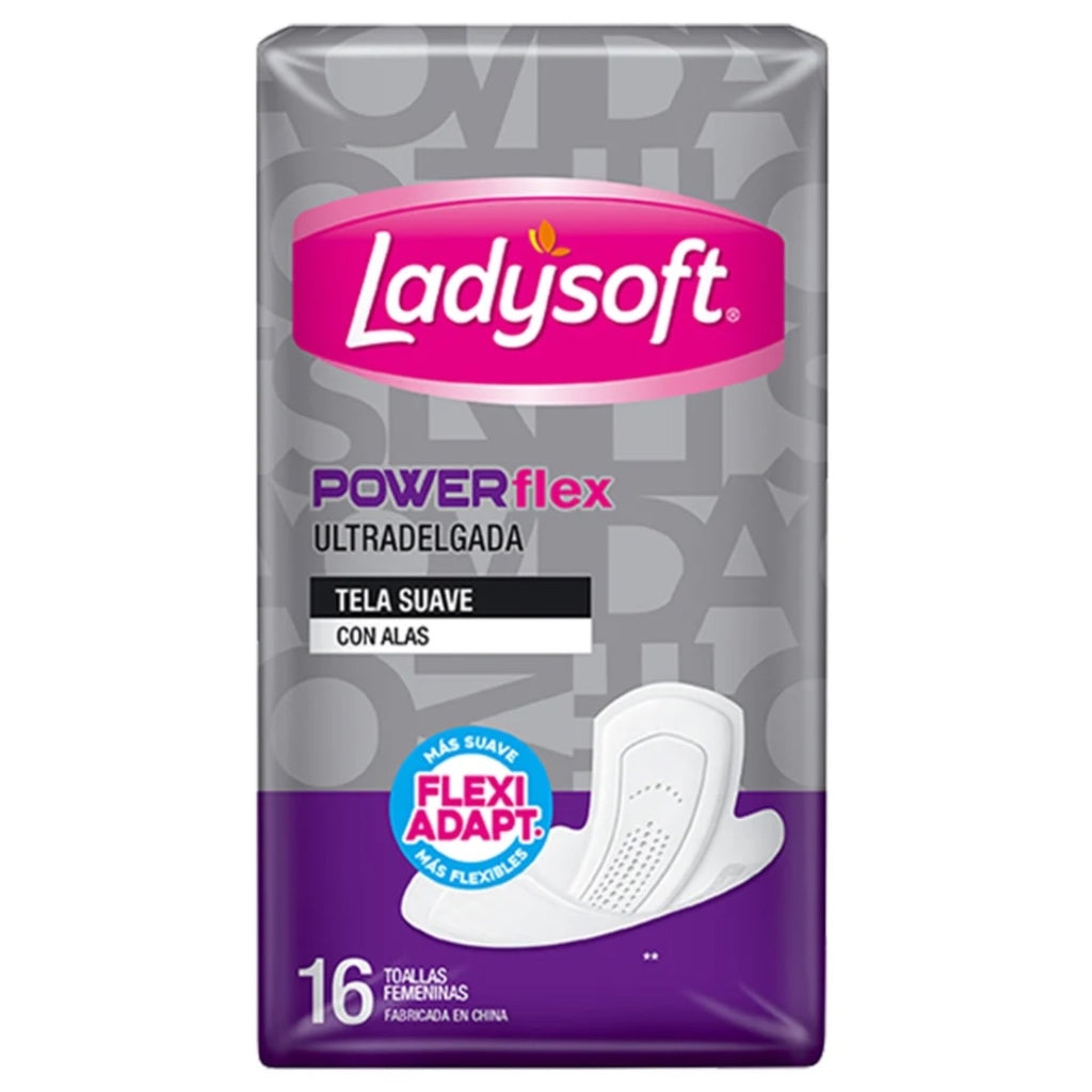 Toallitas Femenina Ladysoft Power Flex - 16 Unidades