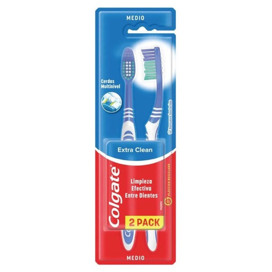 Cepillo De Dientes Colgate Extra Clean 2x1