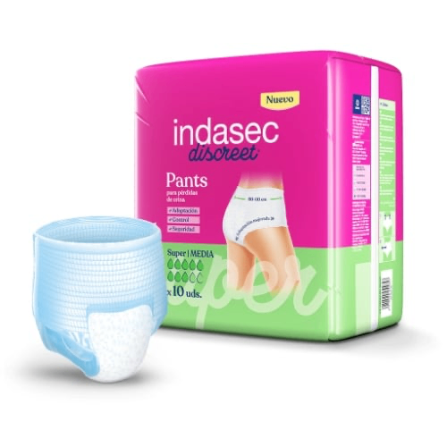 Pañales para Adultos Indasec Pants Super Talle M - 10 Unidades
