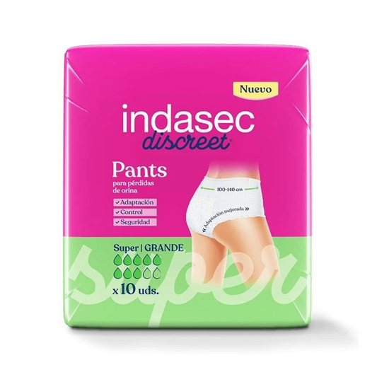 Pañales para Adultos Indasec Pants Super G - 10 Unidades