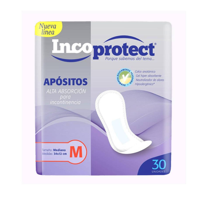 Apósitos Incoprotect para Incontinencia M 30 unidades