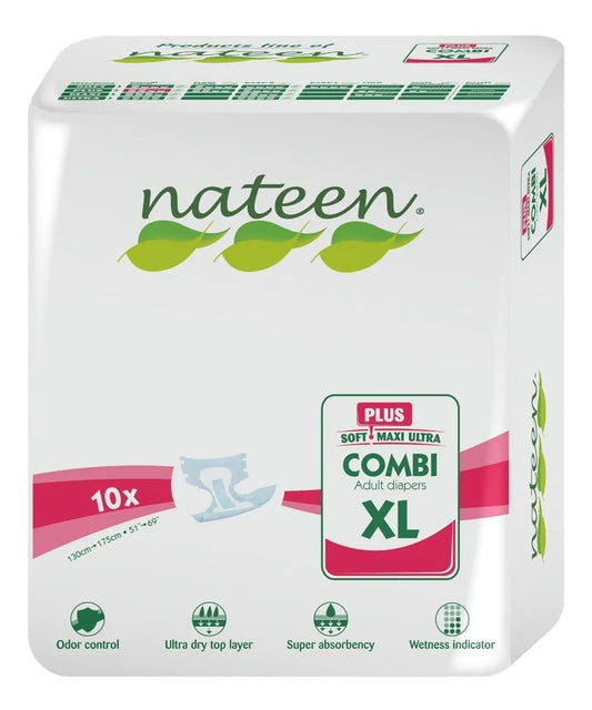 Pañales para adulto NATEEN XG x 10 unidades.