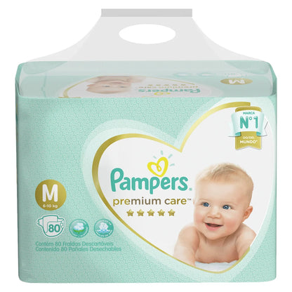 Pañales Pampers Premium Care M - 80 unidades