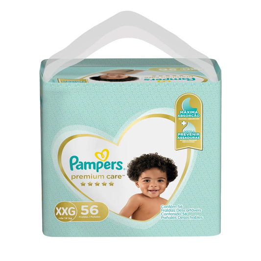 Pañales Pampers Premium Care XXG - 56 unidades