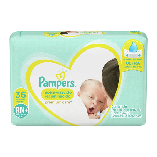Pañales Pampers Premium Care RN - 36 unidades