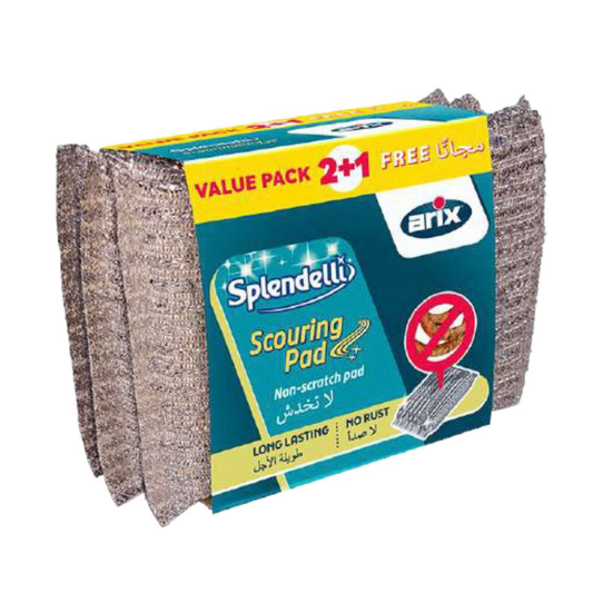 Esponja Chata de Acero - 2+1 unidades