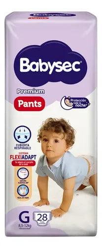 Pañales Babysec Premium Pants G - 28 unidades