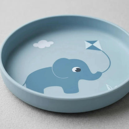 Plato de Silicona para Bebés con Ventosa Color Azul - Buba
