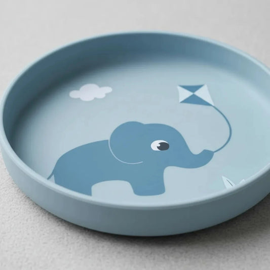 Plato de Silicona para Bebés con Ventosa Color Azul - Buba