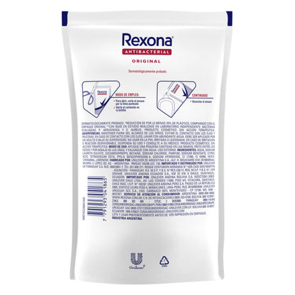 Repuesto Jabón Líquido Rexona Antibacterial Original 220 ml x3