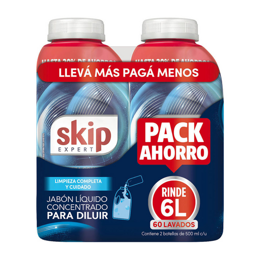 Jabón Líquido Skip para Diluir 500 ml – Pack x2 Unidades