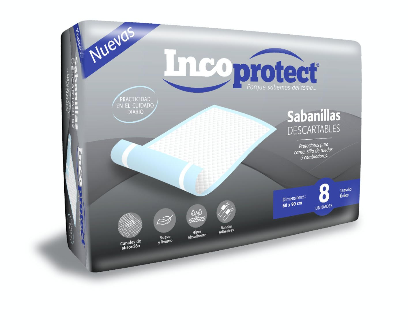 Sabanillas Descartables Incoprotect 8 unidades