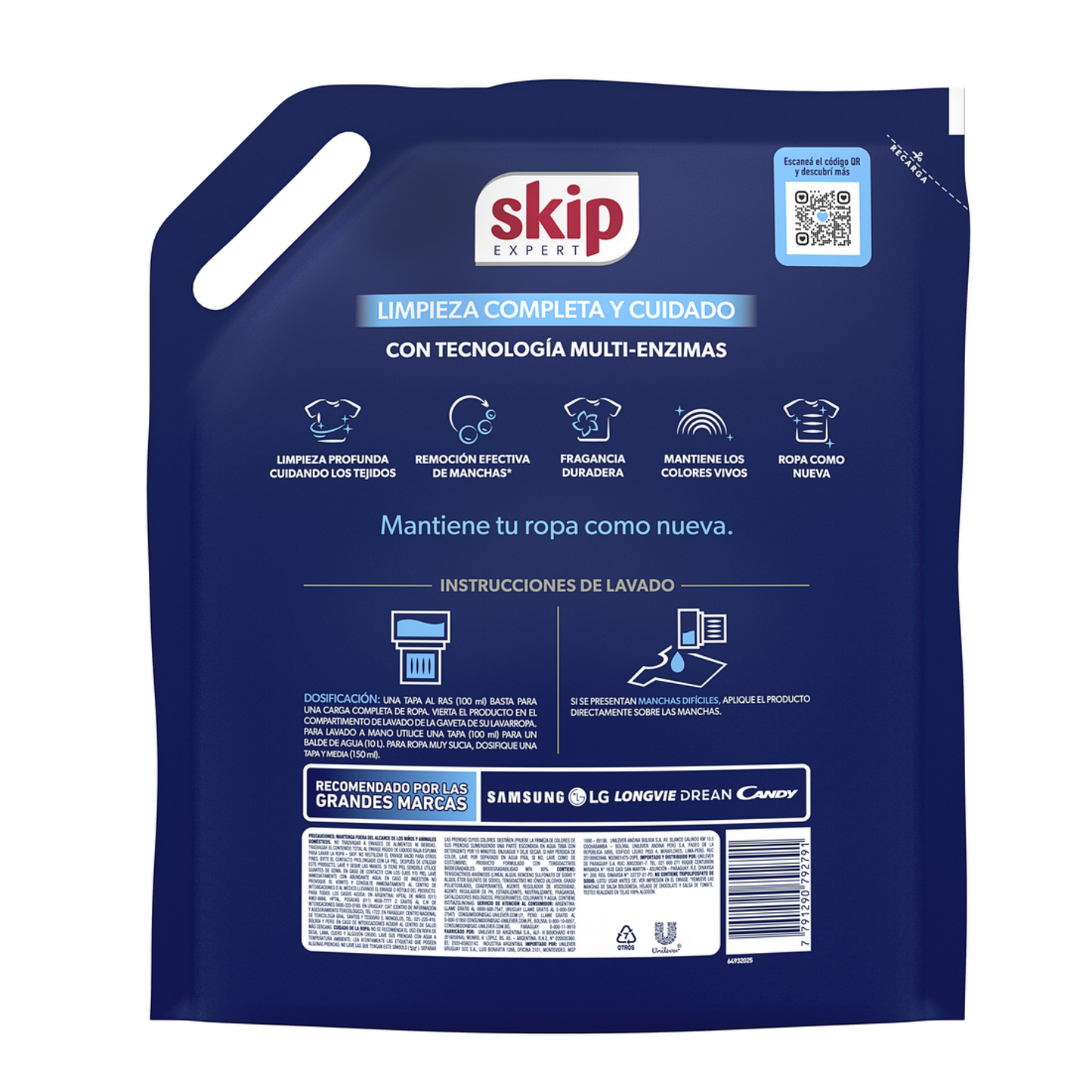 Jabón Líquido para Ropa Skip Regular 3 Litros