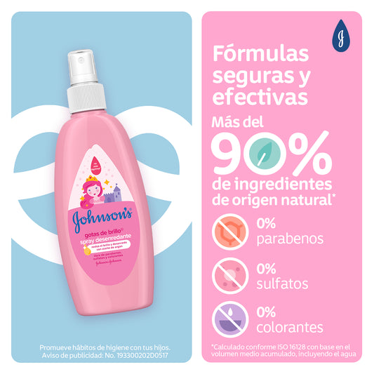 Spray para Cabello Johnsons Gotas de Brillo - 200 ml