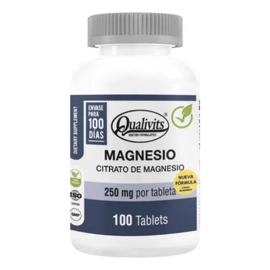 Magnesio Citrato 250 mg Qualivits - 100 Tabletas