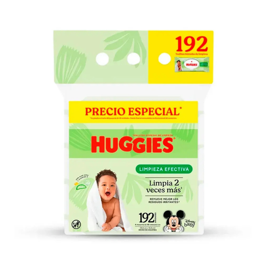 Toallitas Humedas Huggies Limpieza efectiva - 192 unidades