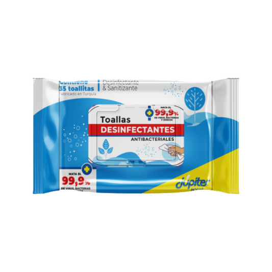 Toallitas Desinfectantes Jupiter - 35 unidades