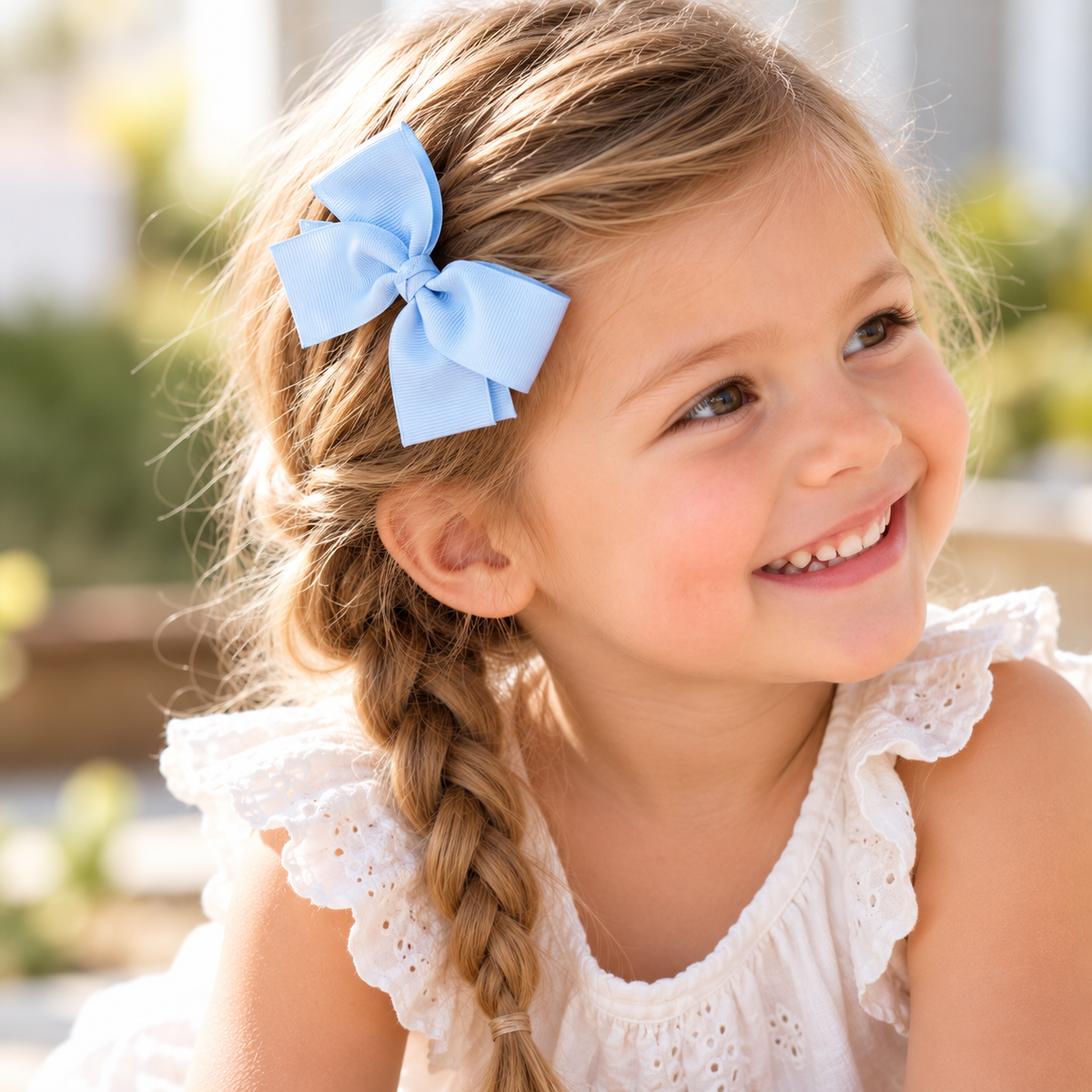 Set de 2 Moños para el Pelo BUBA con Broche – Rosa y Celeste