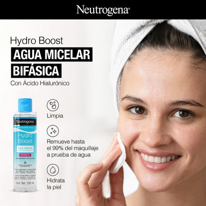 Agua Micelar Neutrógena Hydro Boost Bifásica 200 ml