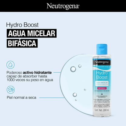 Agua Micelar Neutrógena Hydro Boost Bifásica 200 ml