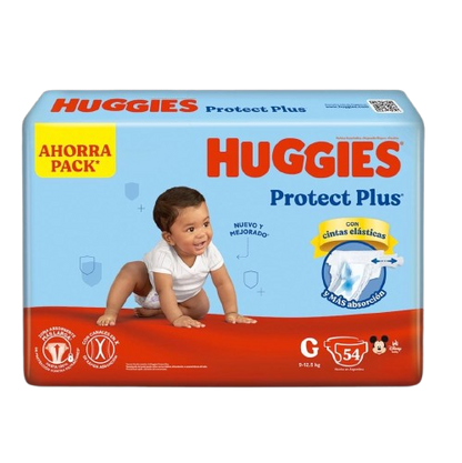 Pañales Huggies Protect Plus G - 54 unidades