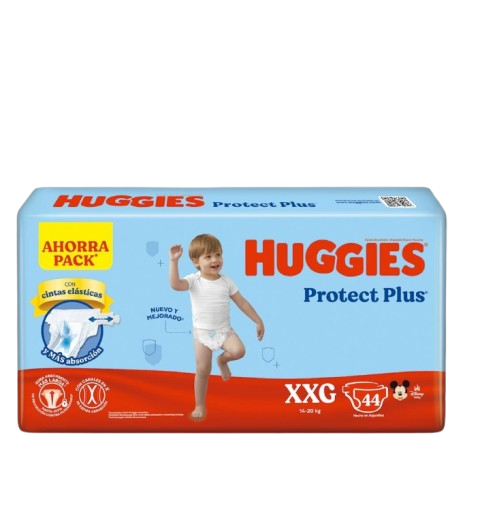 Pañales Huggies Protect Plus XXG - 44 unidades
