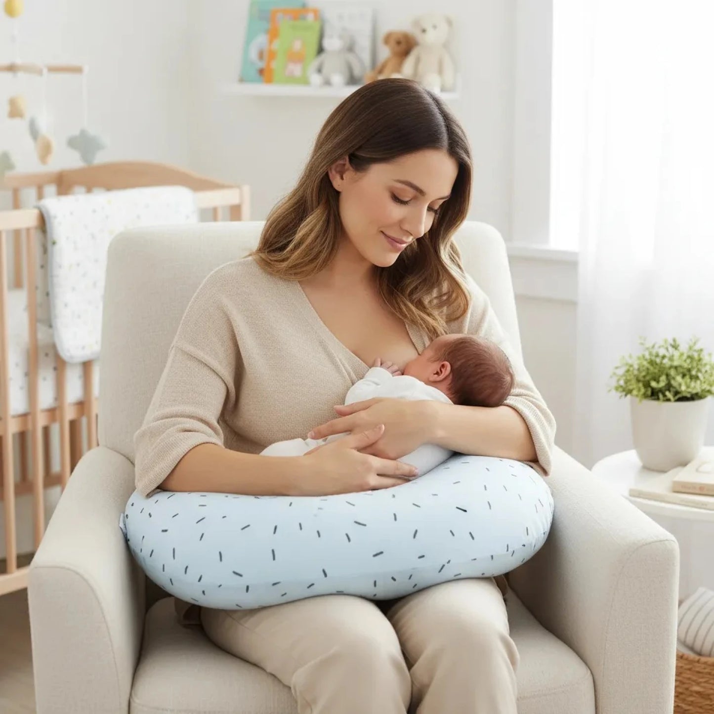Almohada lactancia Celeste - Kikkaboo