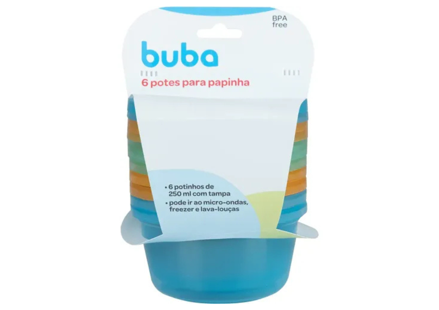 Set x6 Tuppers Herméticos Azul - Buba