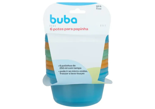 Set x6 Tuppers Herméticos Azul - Buba