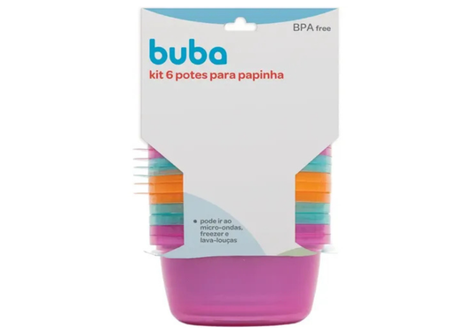 Set x6 Tuppers Herméticos Rosa - Buba