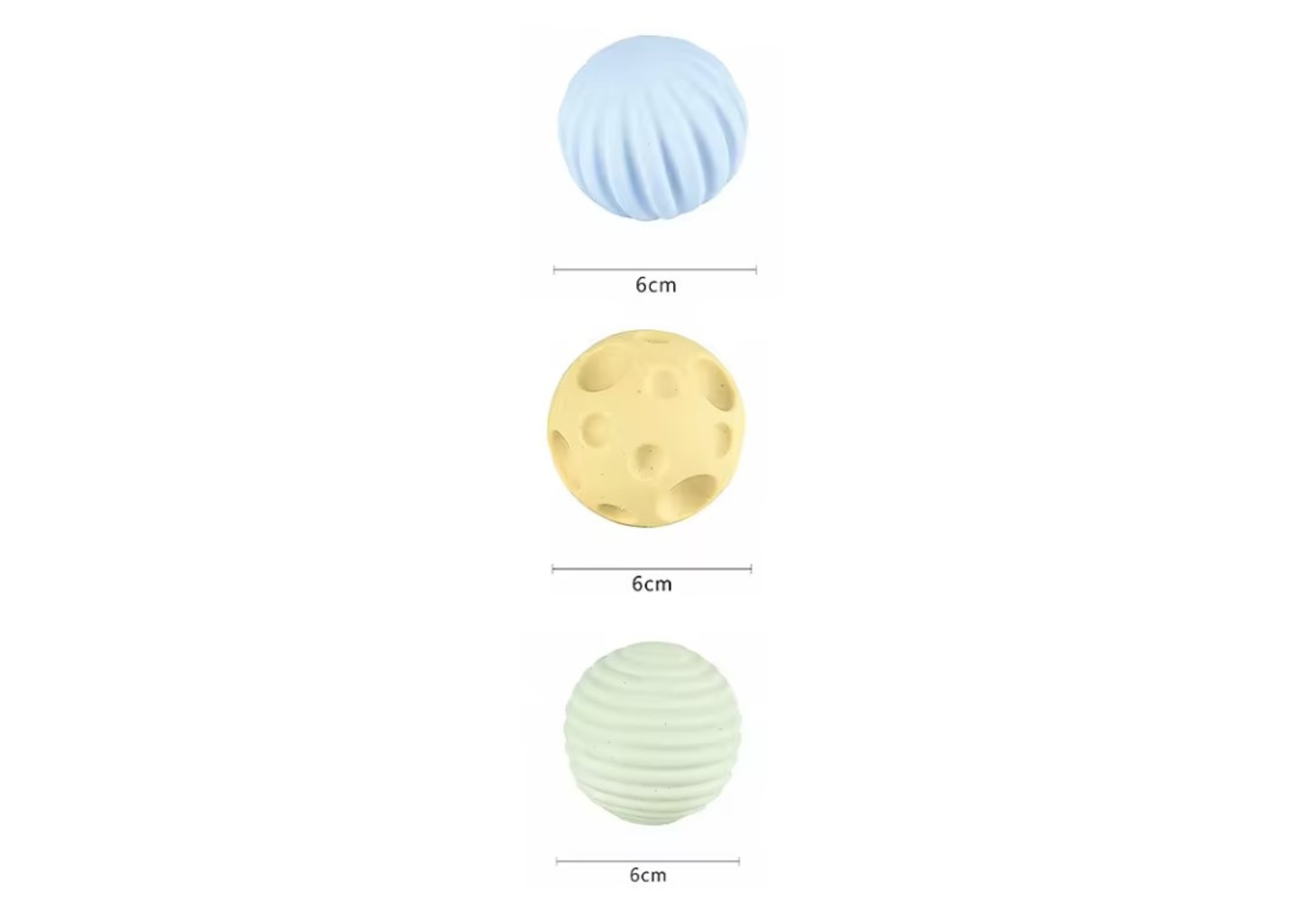 Set x3 Pelotas Sensoriales Montessori para Bebé