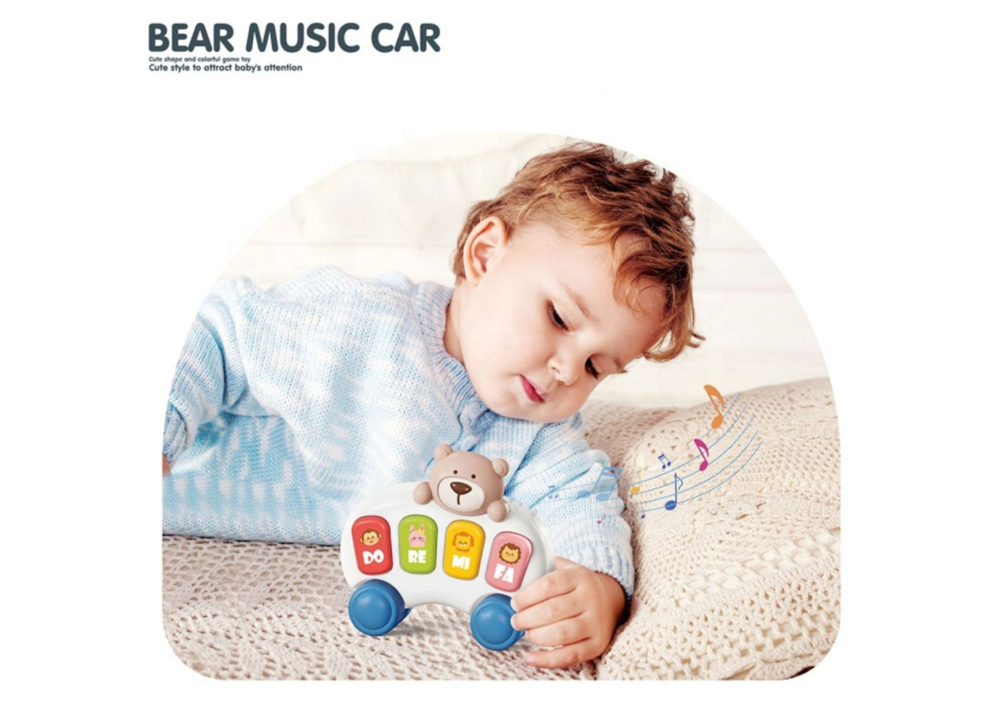 Auto de Arrastre Musical para Bebé +18M - Con Sonido