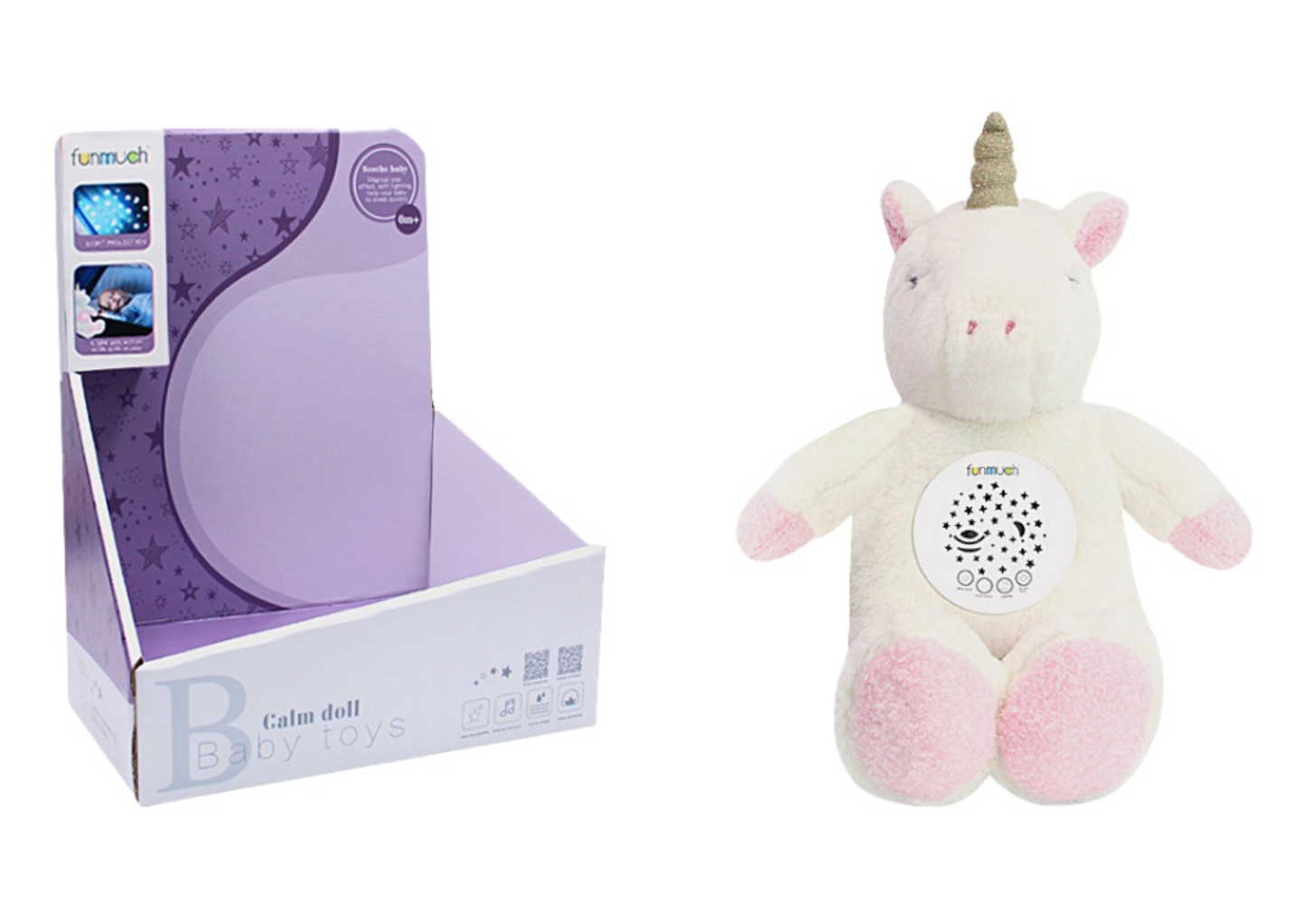 Lampara Veladora Unicornio De Peluche Con Música