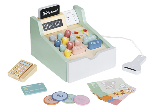 Caja Registradora de Madera Montessori x19 Piezas - Polar B
