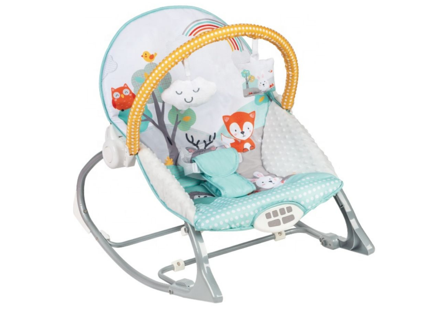 Silla Mecedora 3 en 1 para Bebé con Vibración y Juguetes