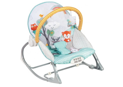 Silla Mecedora 3 en 1 para Bebé con Vibración y Juguetes