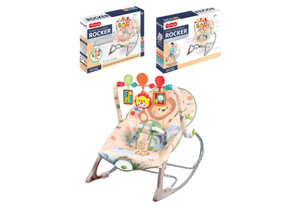 Silla Mecedora 3 en 1 para Bebé con Vibración y Juguetes - León