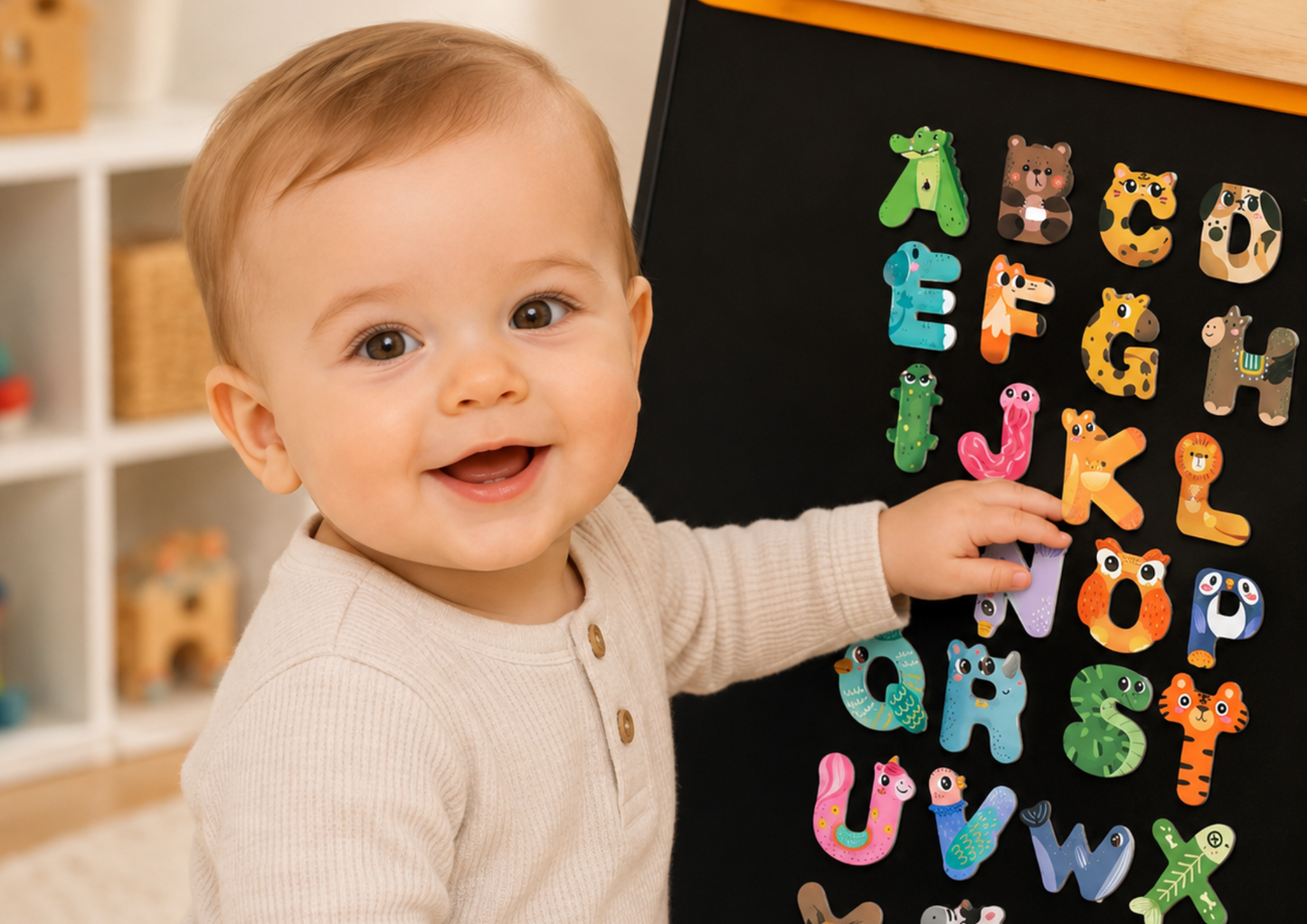 Alfabeto Magnético de Animales para Niños - Juego Educativo