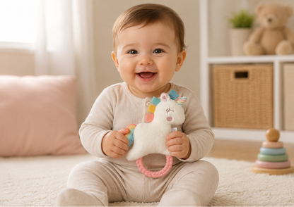 Sonajero de Peluche con Agarre - Unicornio