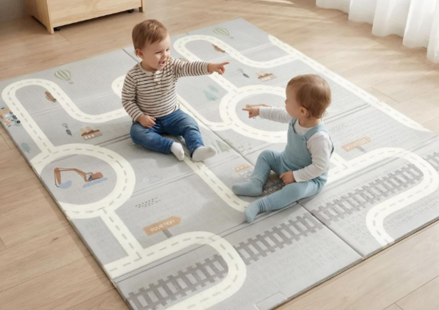 Alfombra Didáctica de Goma Eva para Bebé (150x180 cm) - Autos