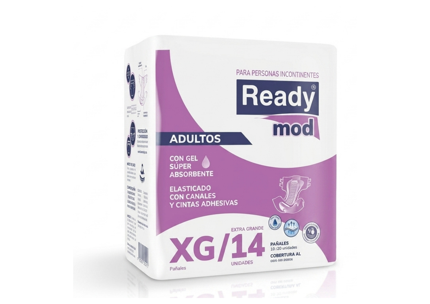Pañales Readymod Talle XG - 14 Unidades